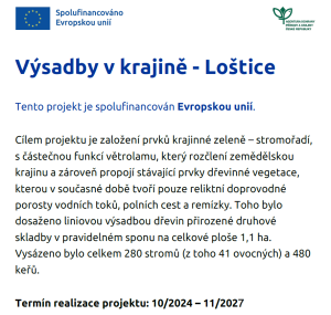 Výsadby v krajině - Loštice